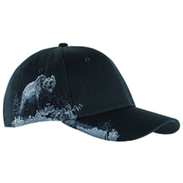Brushed Cotton Twill Grizzly Bear Cap Thumbnail