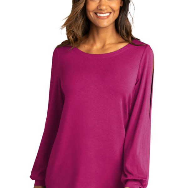 Women&#39;s Luxe Knit Jewel Neck Top Thumbnail